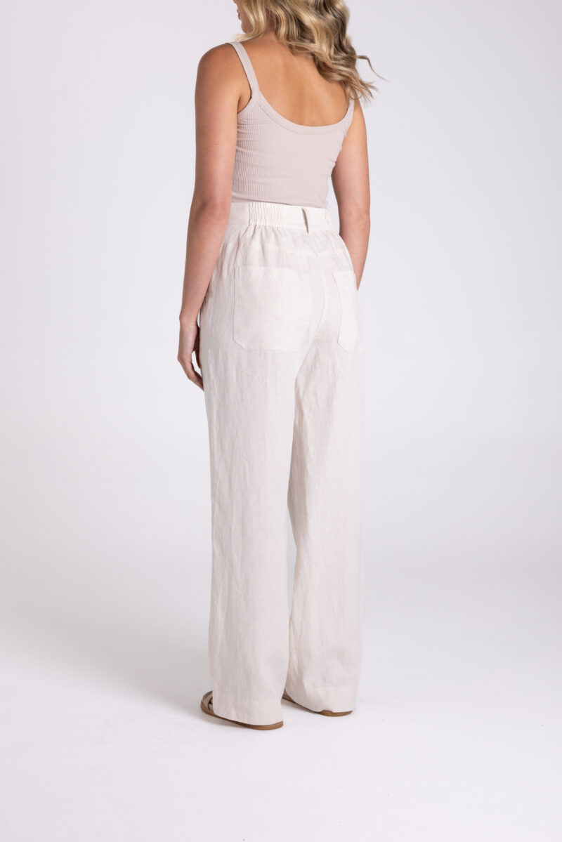 Two T's Classic Linen Natural Pant - Image 2