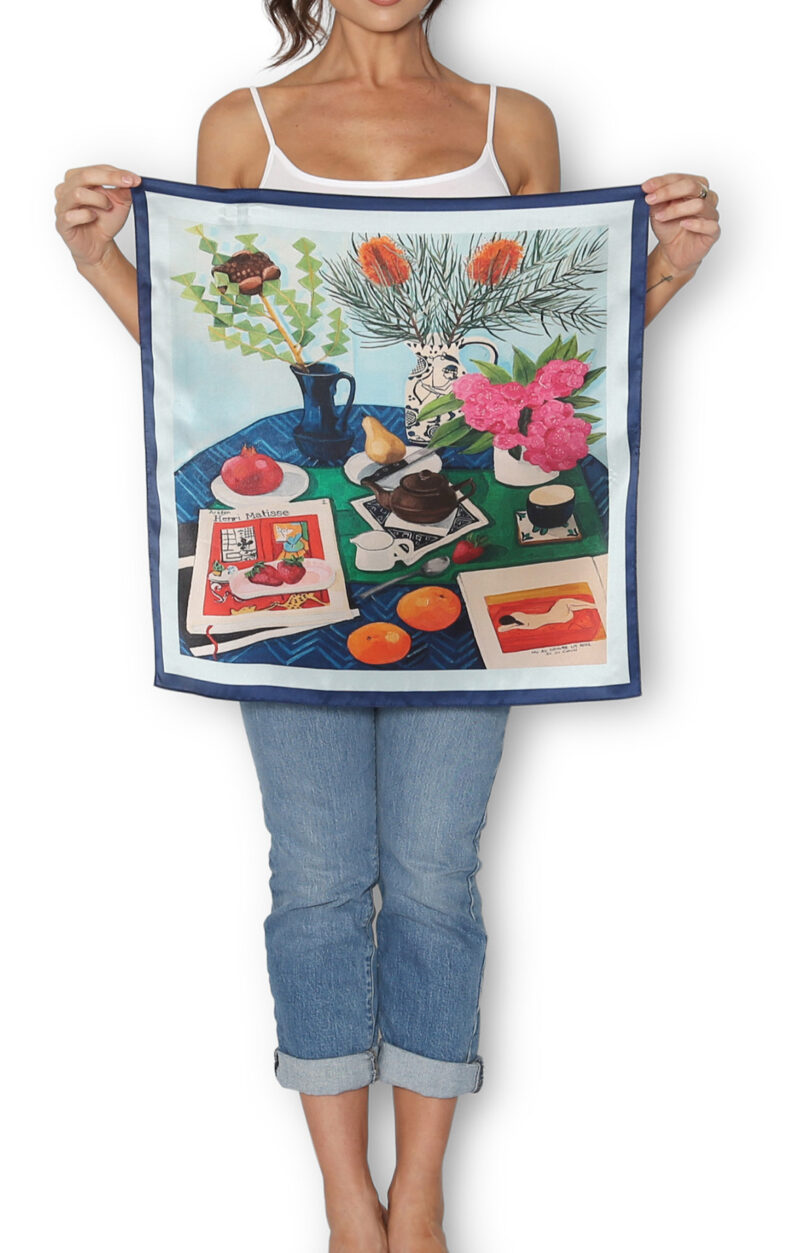 Melanie Vugich Silk Scarf - Slice of Life