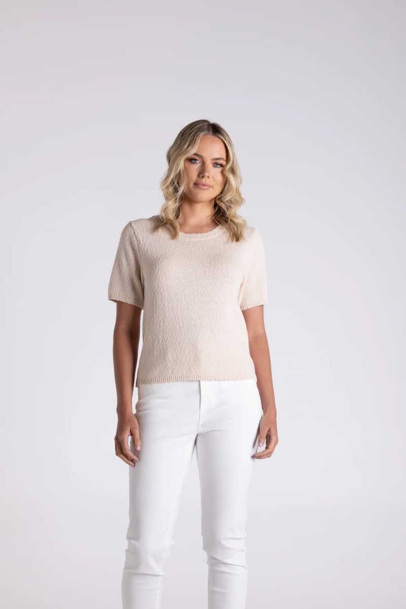 Two T's Boucle Knitted Top - Image 2