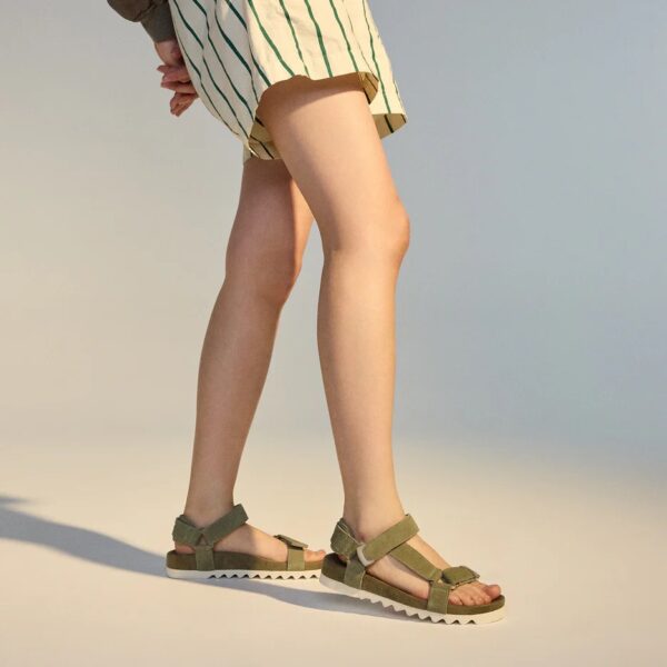 Rollie Sage Green Sandal Tooth Wedge