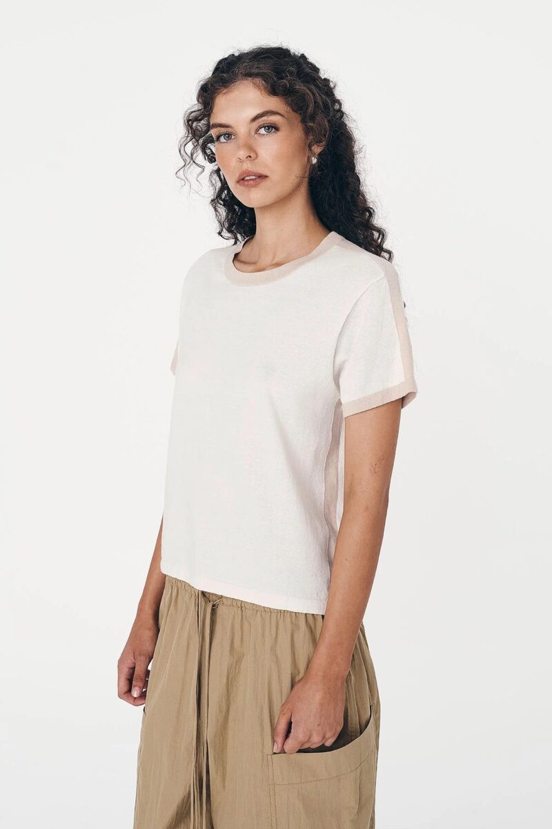 Rowie Rania Knit Tee Oat Milk - Image 2