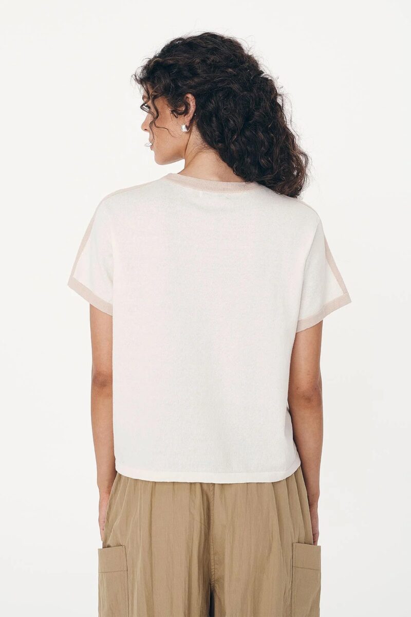Rowie Rania Knit Tee Oat Milk - Image 3
