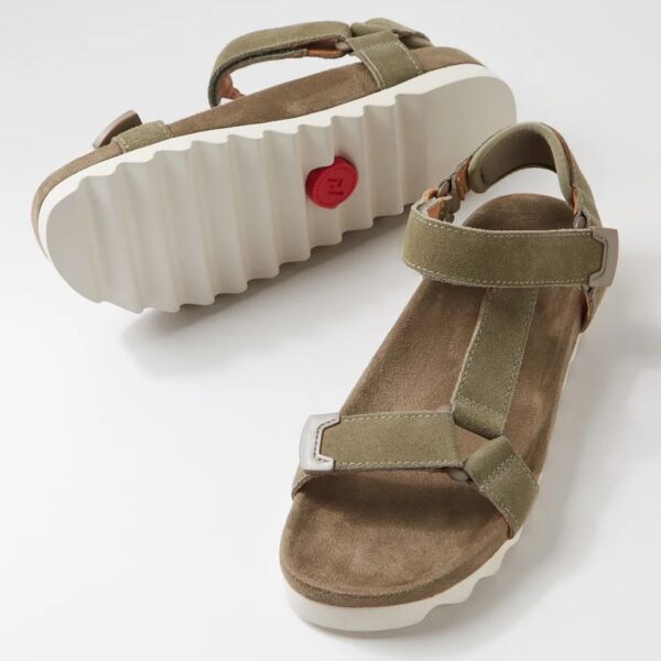 Rollie Sage Green Sandal Tooth Wedge
