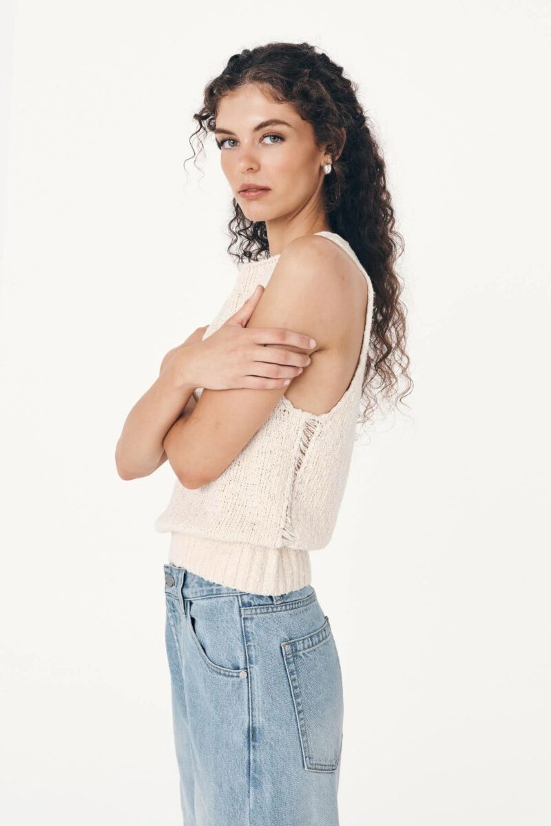 Rowie Catalina Knit Tank Creme - Image 2