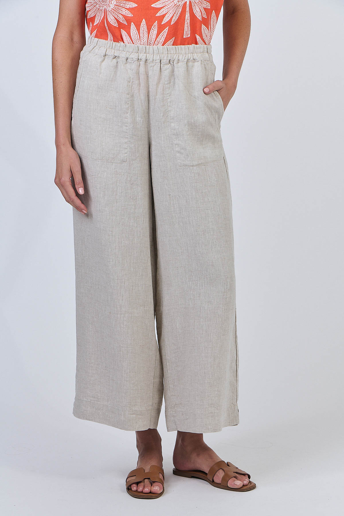 Naturals by O & J Sand Classic Linen Pants - Image 2