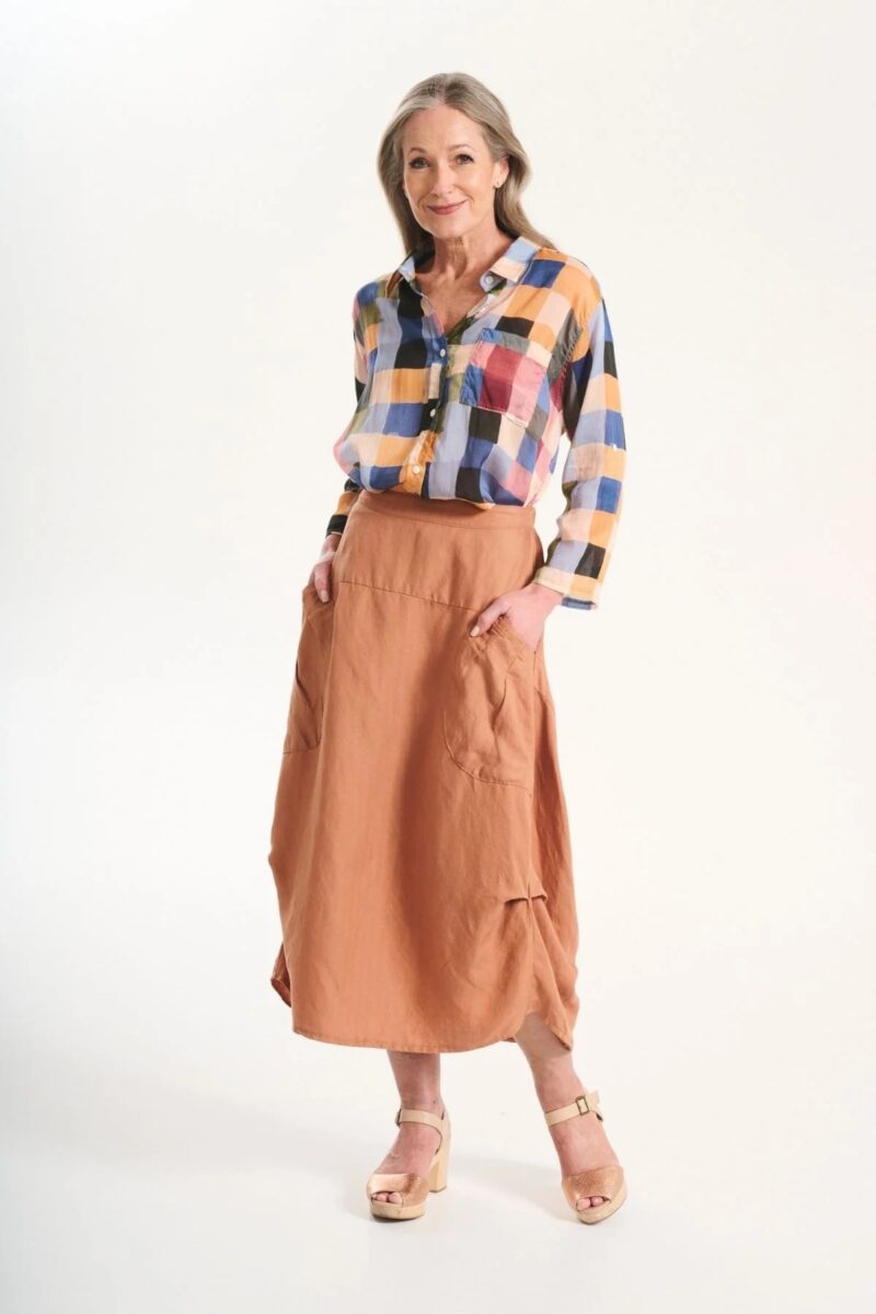 Olga De Polga Milwaukee Solenne Skirt - Caramel - Image 4