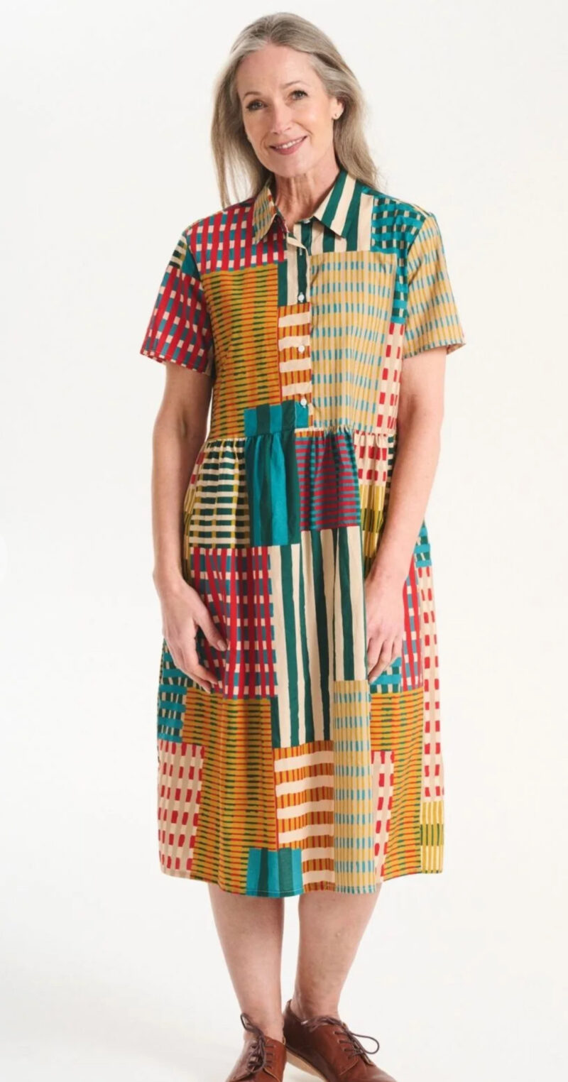 Olga De Polga Metro Long Villa Dress Bustle in Cotton - Image 4