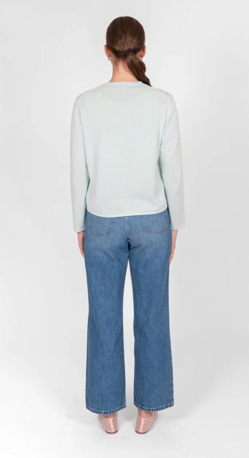 Bridge & Lord Lucia Mint curved hem cardigan - Image 3