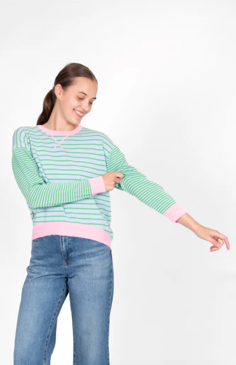 Bridge & Lord Pastel Stripe Pullover
