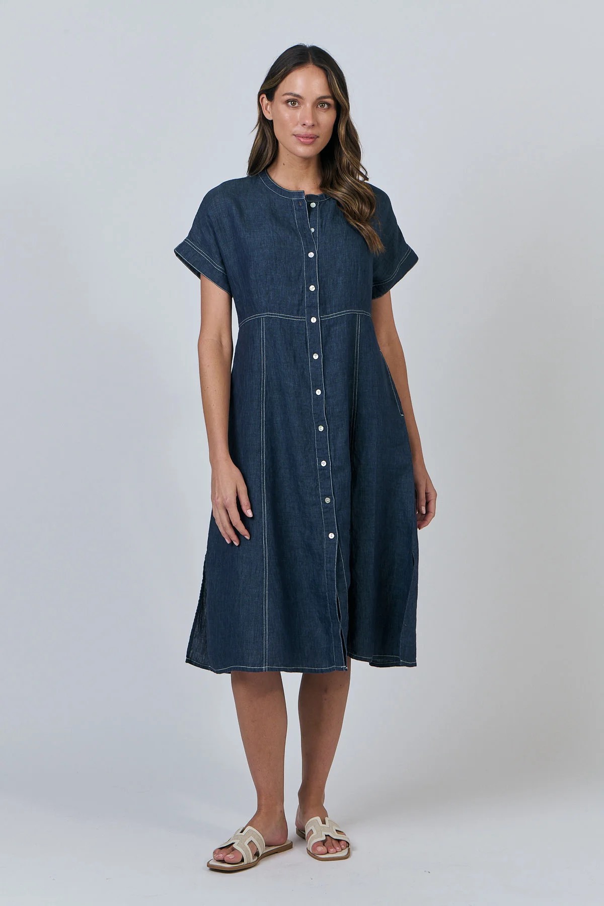 Naturals by O & J Poseidon Button Up Dress