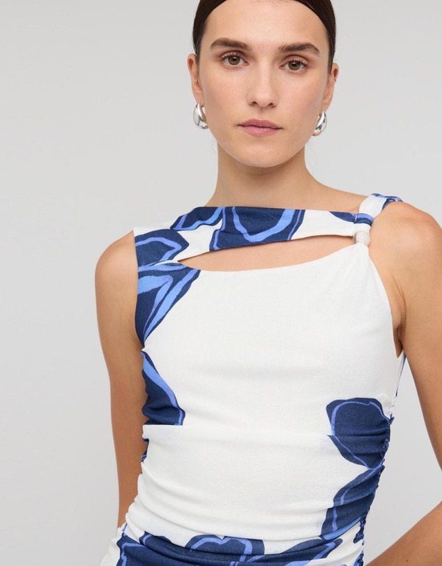 Staple the Label Ethos Dress - Blue/White Floral - Image 2