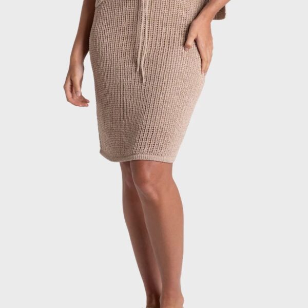 Two T's Yarn Skirt  - Taupe