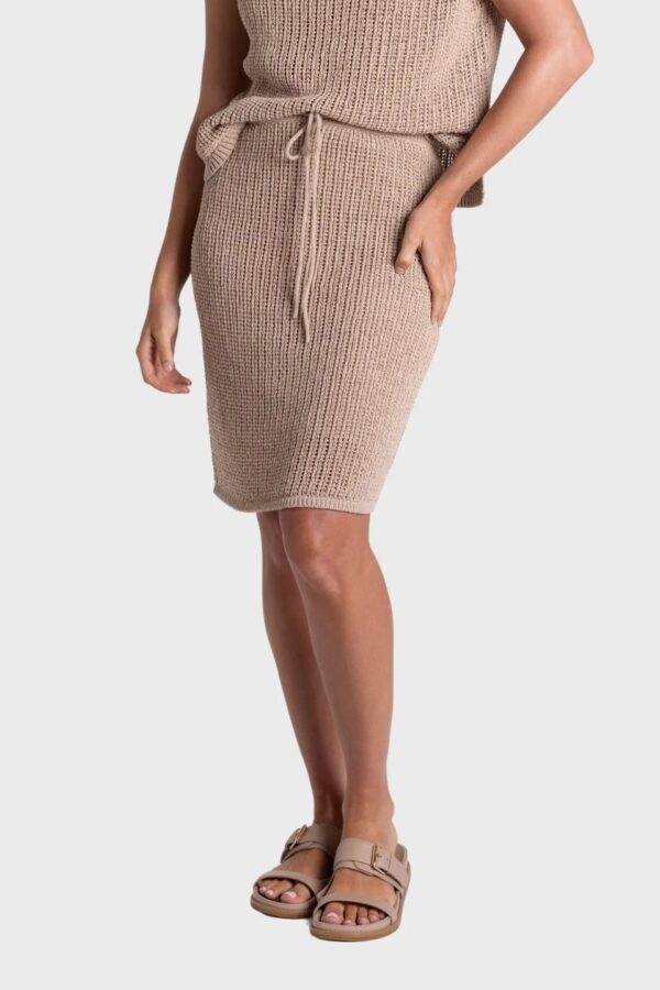 Two T's Yarn Skirt  - Taupe