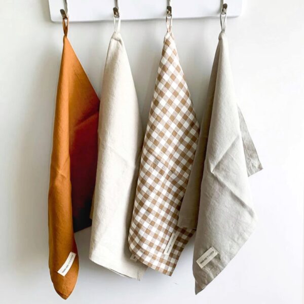 Mama & Tochter Linen Tea Towel - Tobacco