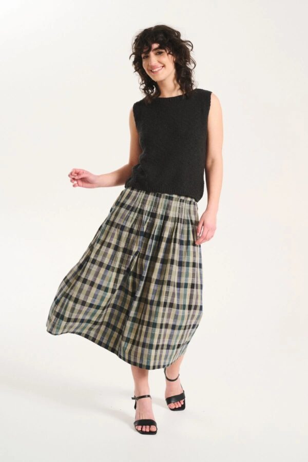 Olga De Polga Tangier Plaid Skirt Green