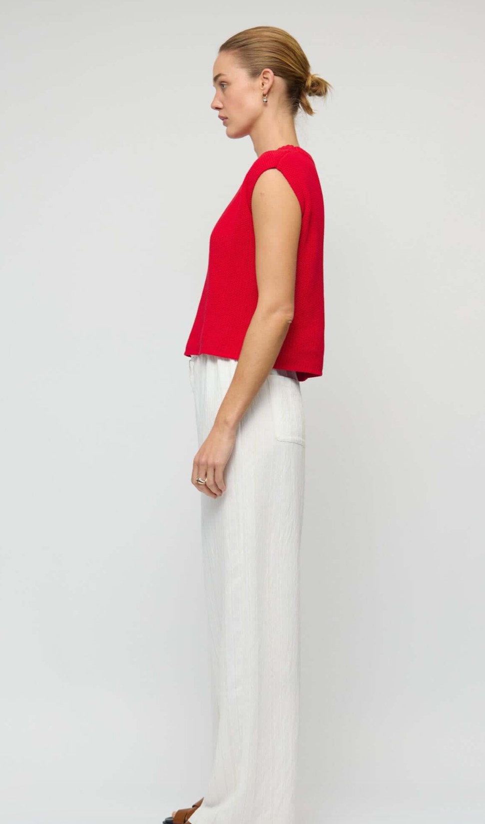 Staple the Label Ellis Red Knit Tank - Image 3