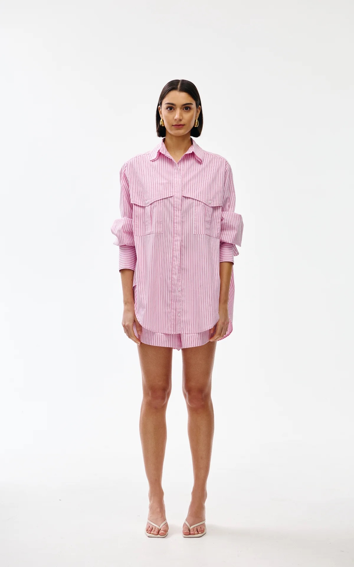 Kinney Riley Shirt - Pink Pinstripe - Image 4