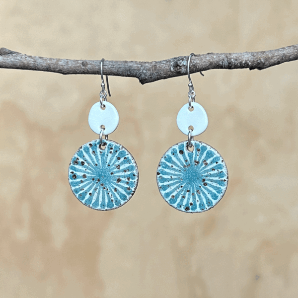 Cara Edwards ceramic earrings textured star drops