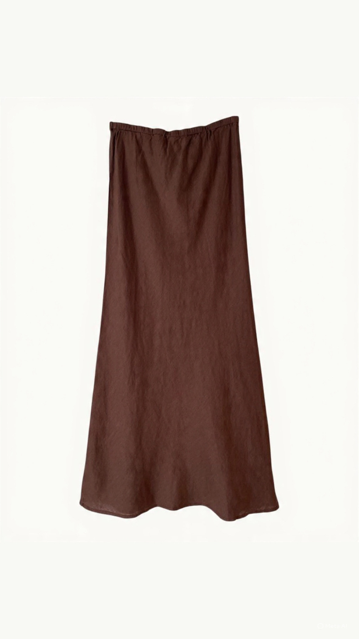 Little Lies Chocolate Linen Slip Skirt