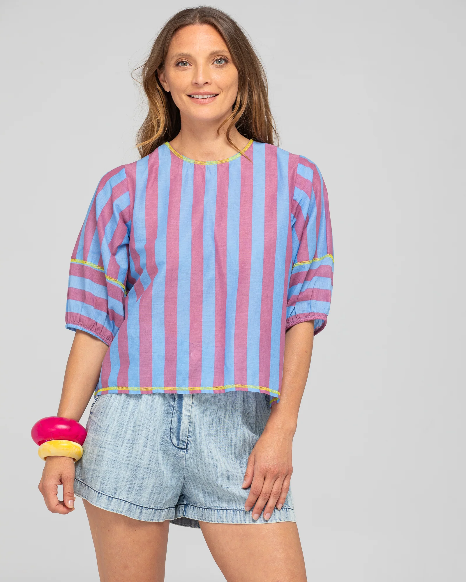 Boom Shankar Ava Top Capri Blue