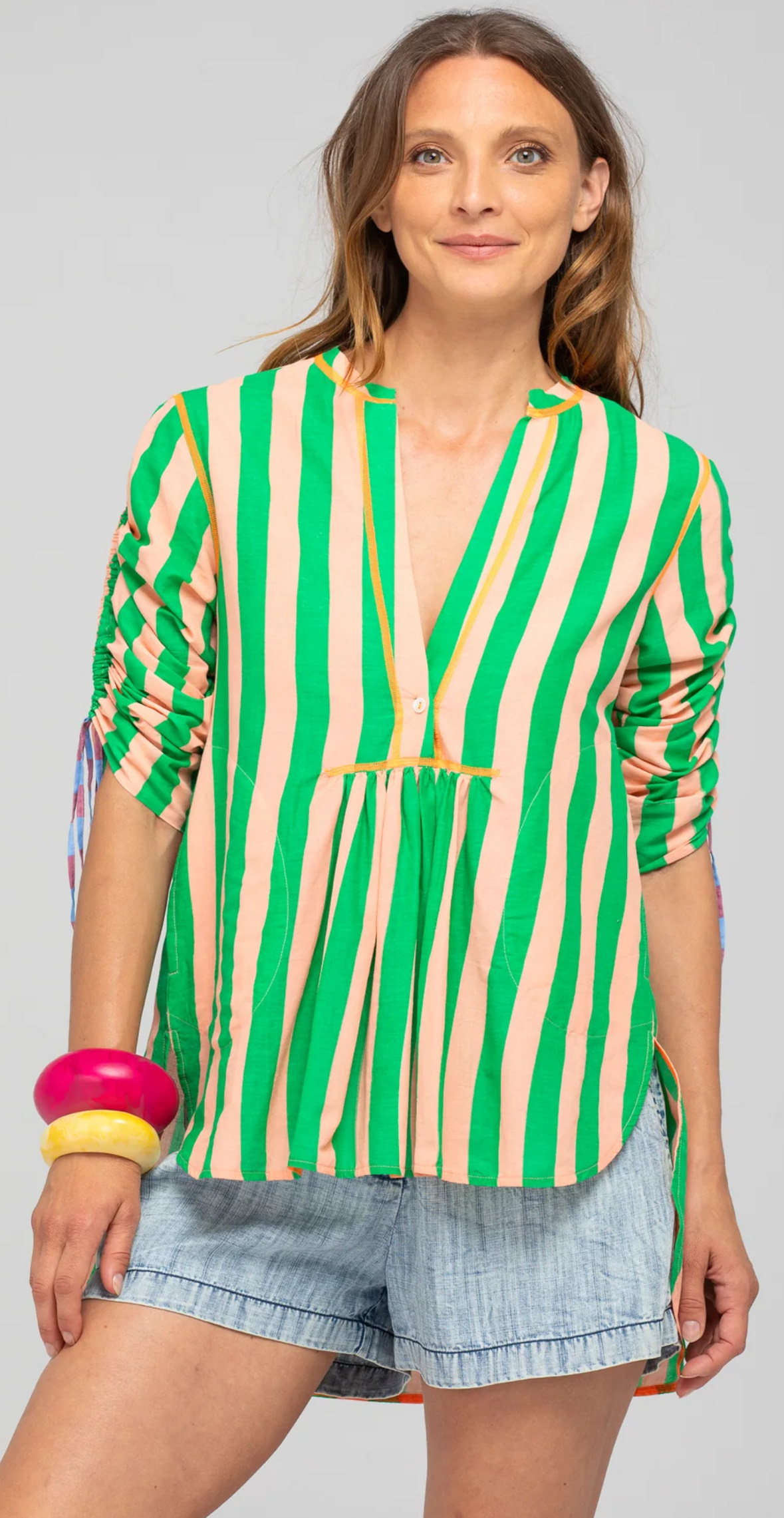 Boom Shankar Sana Top Capri Peach