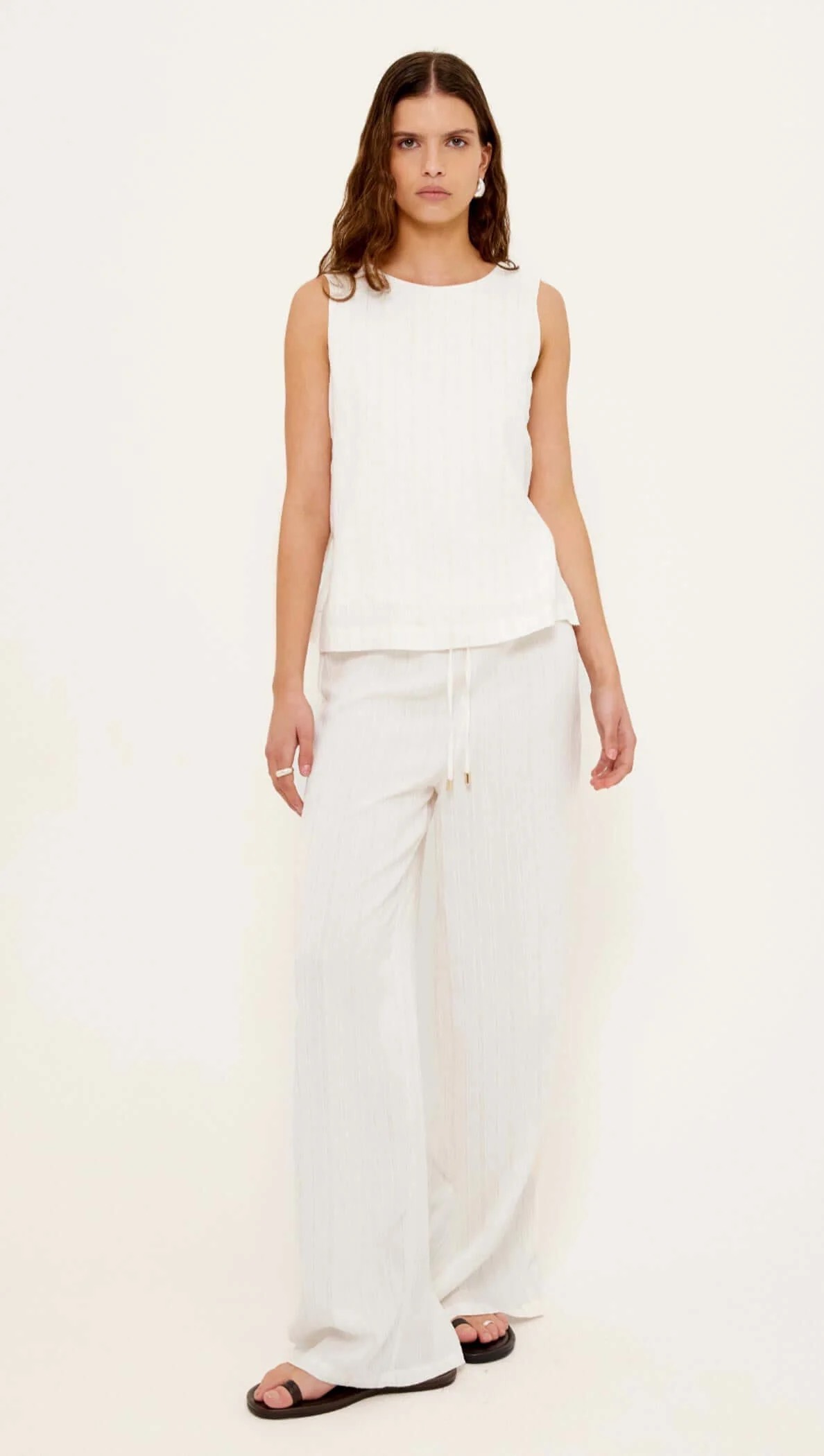 Staple the Label Bianca Tie Side Top Off White/Beige - Image 3