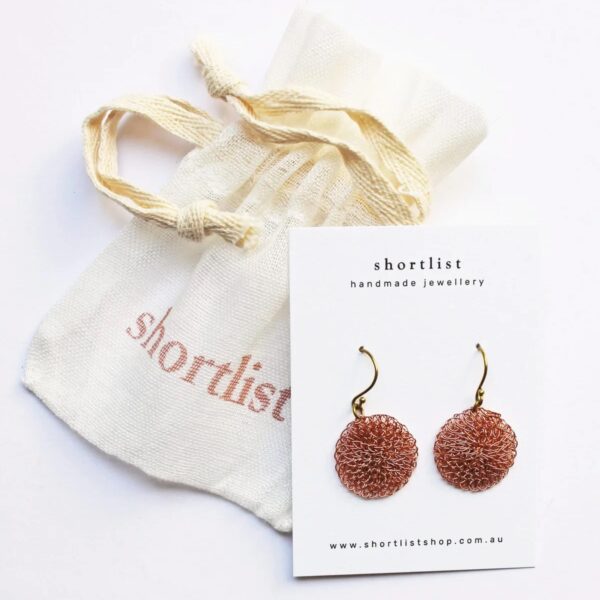 Shortlist Wire Disc Earring - Copper