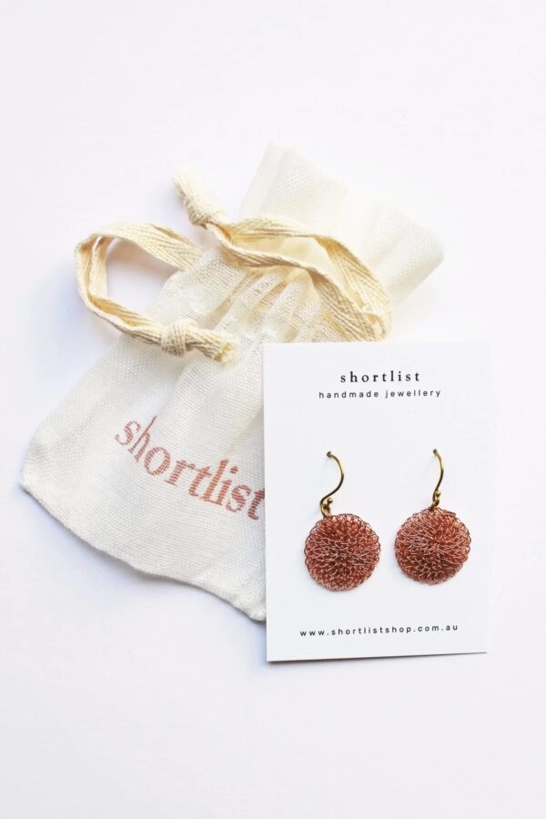 Shortlist Wire Disc Earring - Copper