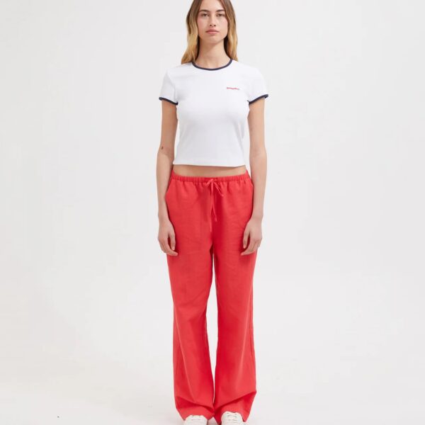 HOLIDAYSHOP baby tee white navy red