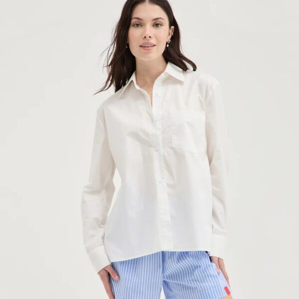 HOLIDAYSHOP cotton shirt white