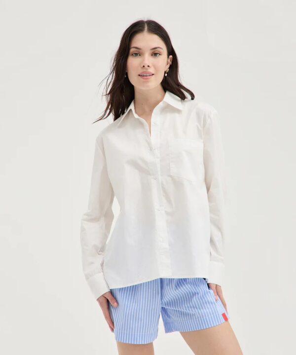 HOLIDAYSHOP cotton shirt white