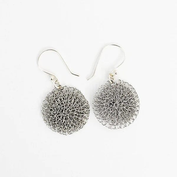 Shortlist Wire Disc Earring - Silver