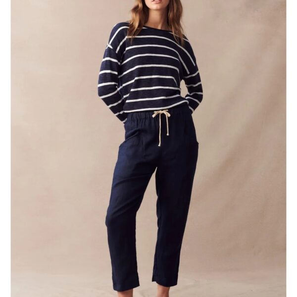 Little Lies Luxe Linen Pants  - Navy