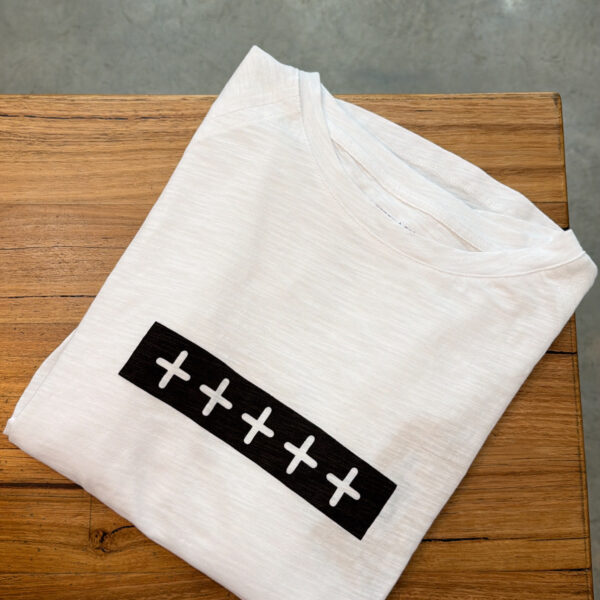 Cloth  + paper + scissors white long sleeve raglan tee