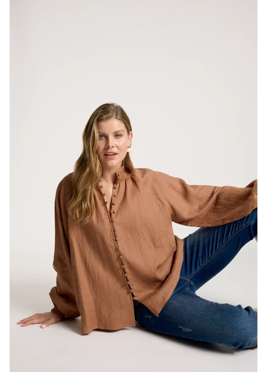 Eb & Ive Bajau Button Shirt - Clay