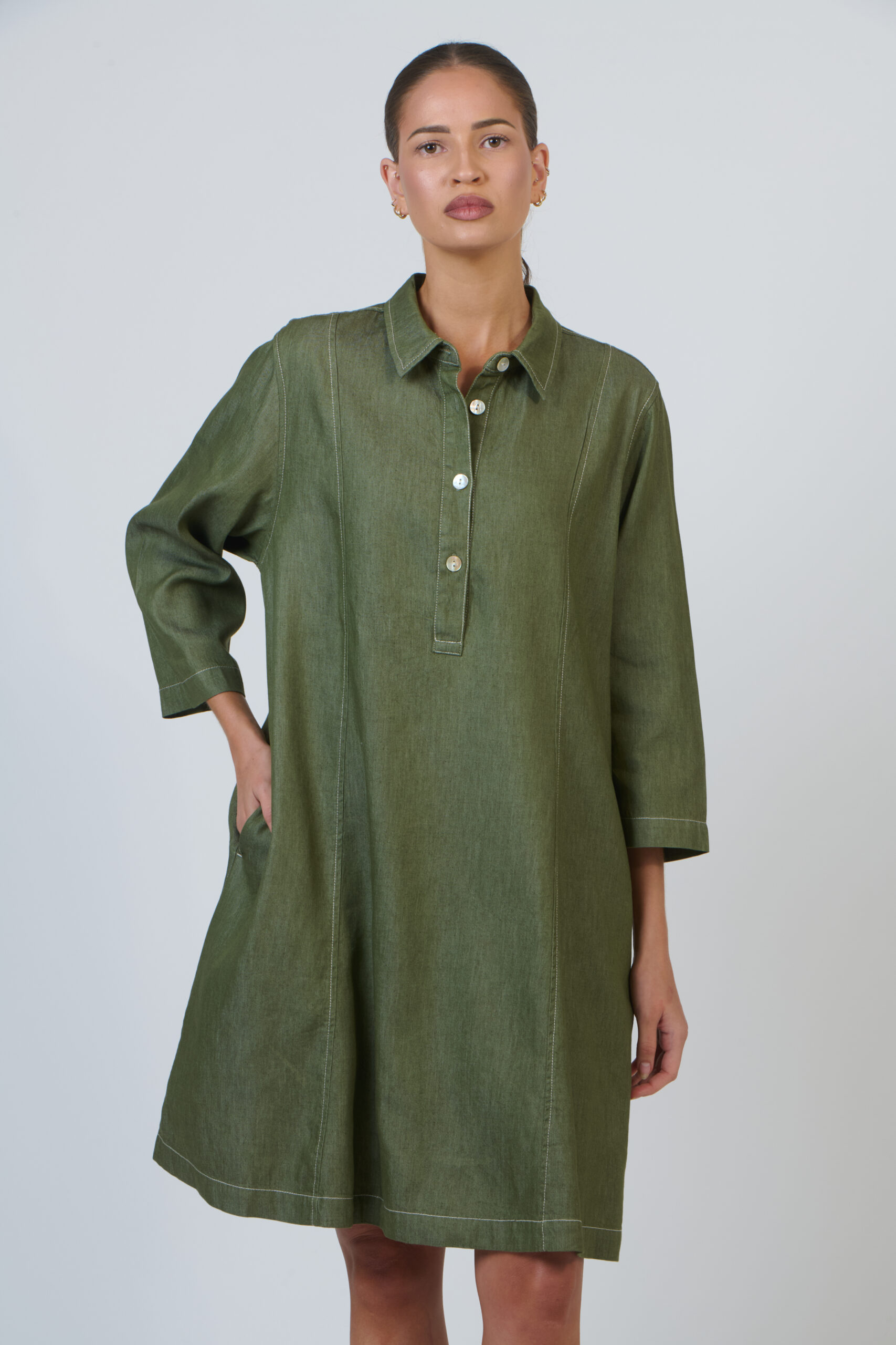Naturals by O & J Bayleaf Shirtdress - Image 2