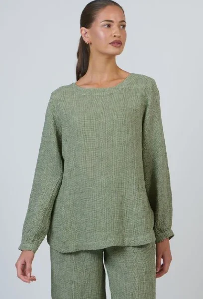 Naturals by O & J Linen Top - Oregano