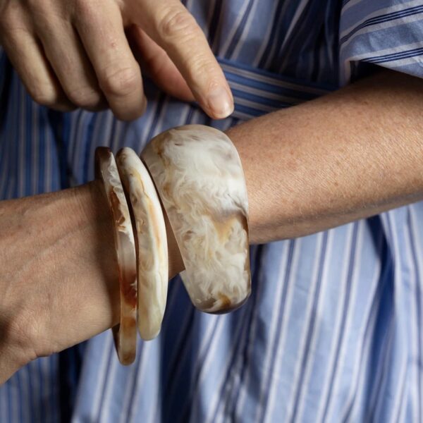 Greenwood Geo Resin Stacking Bangle