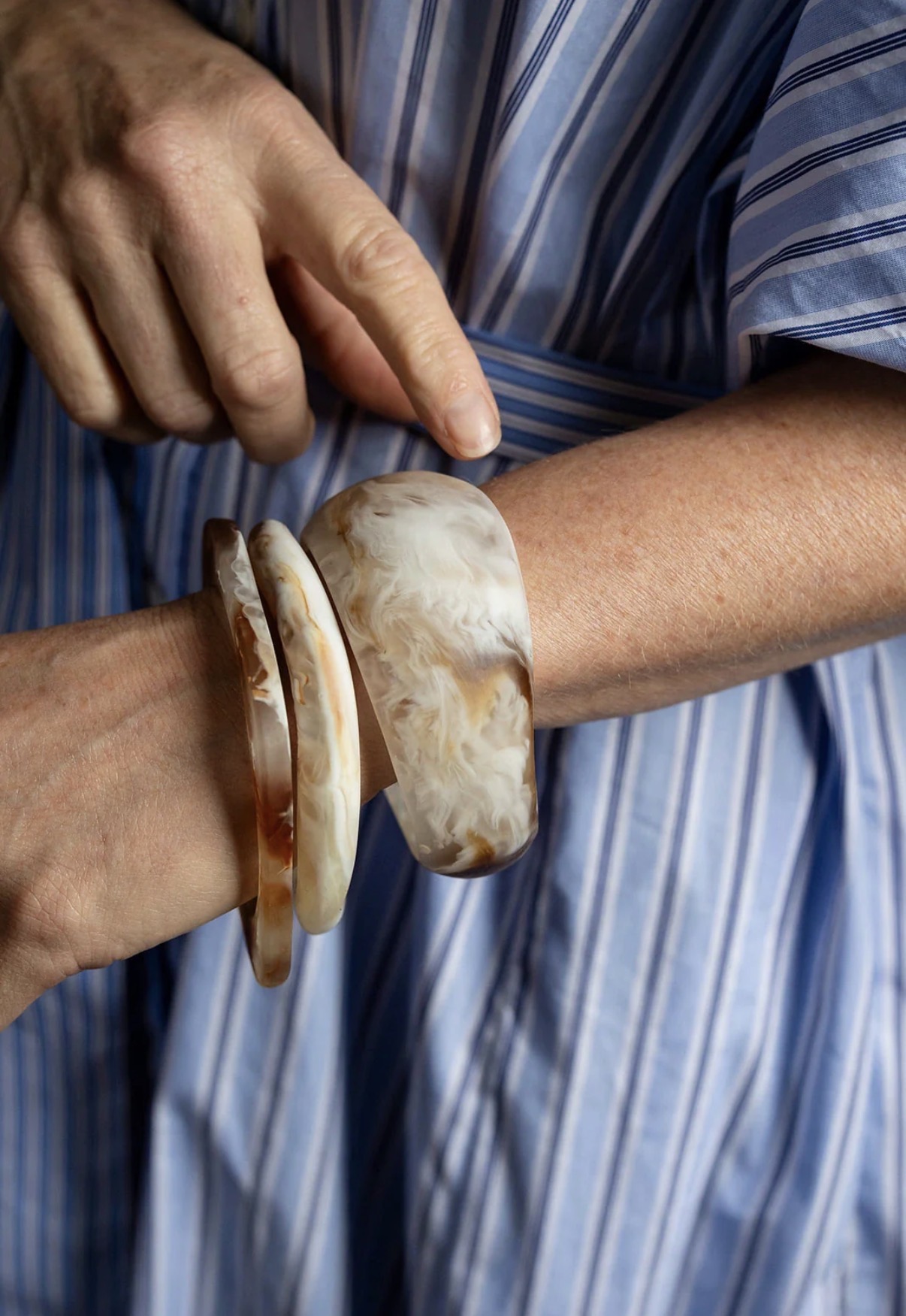 Greenwood Geo Resin Stacking Bangle