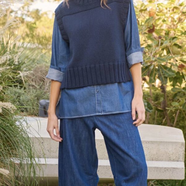 Naturals by O & J Knit Vest - Ink