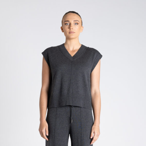 Two T's V Neck Cotton Merino Vest