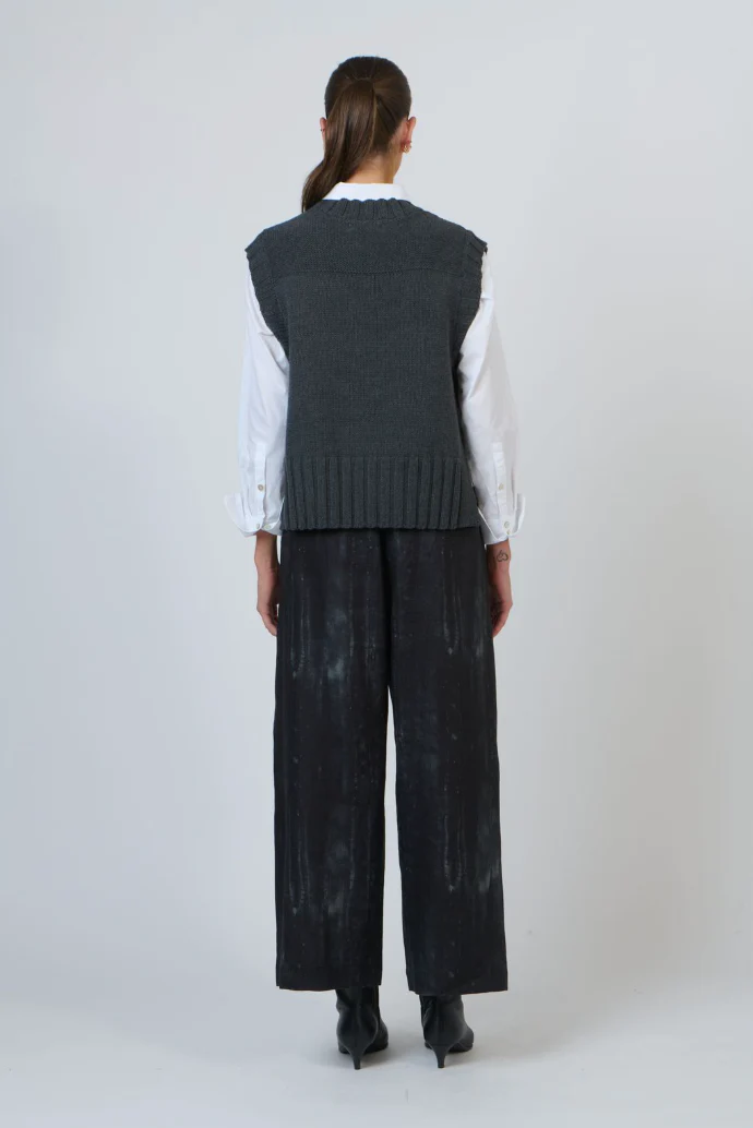 Naturals by O & J Knit Vest - Coal - Image 4