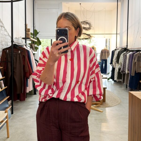 Monte_b54 Stripe & Stars Shirt - Pink & Red