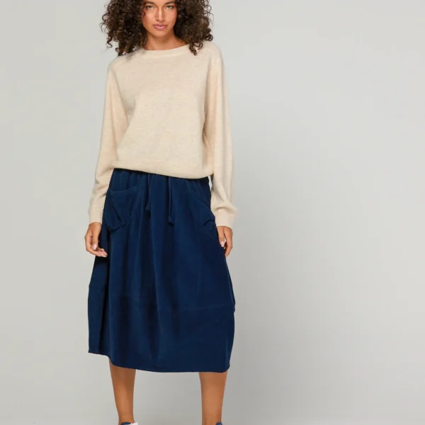 Boom Shankar Cord Guru Skirt - midnight blue