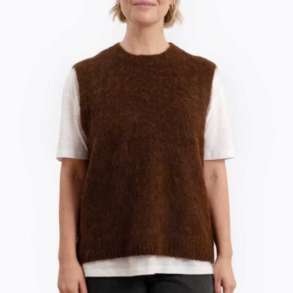 Maxted Brushed Vest - Chocolate
