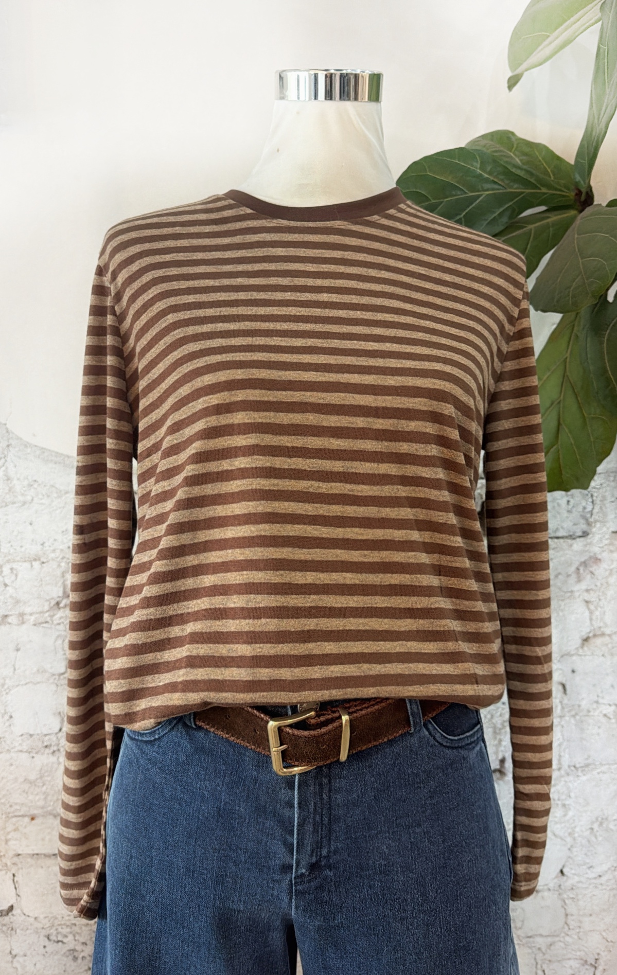 Little Lies Athena Choc Stripe Tee