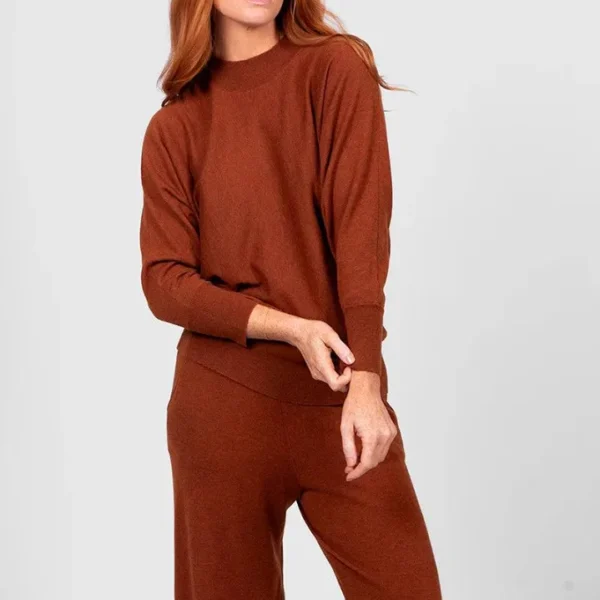 Bridge & Lord Dolman 3/4 sleeve pullover in Cognac