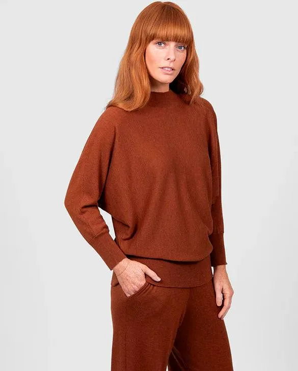 Bridge & Lord Dolman 3/4 sleeve pullover in Cognac - Image 3