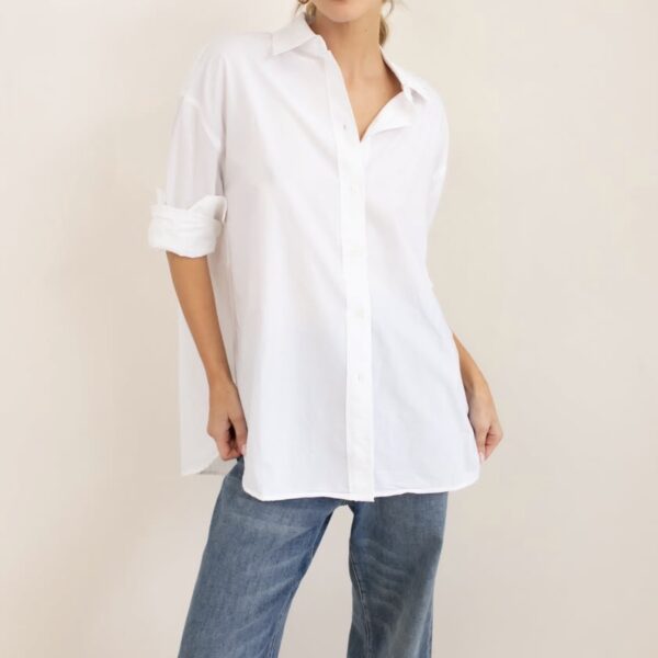 HUT Cotton Overshirt White