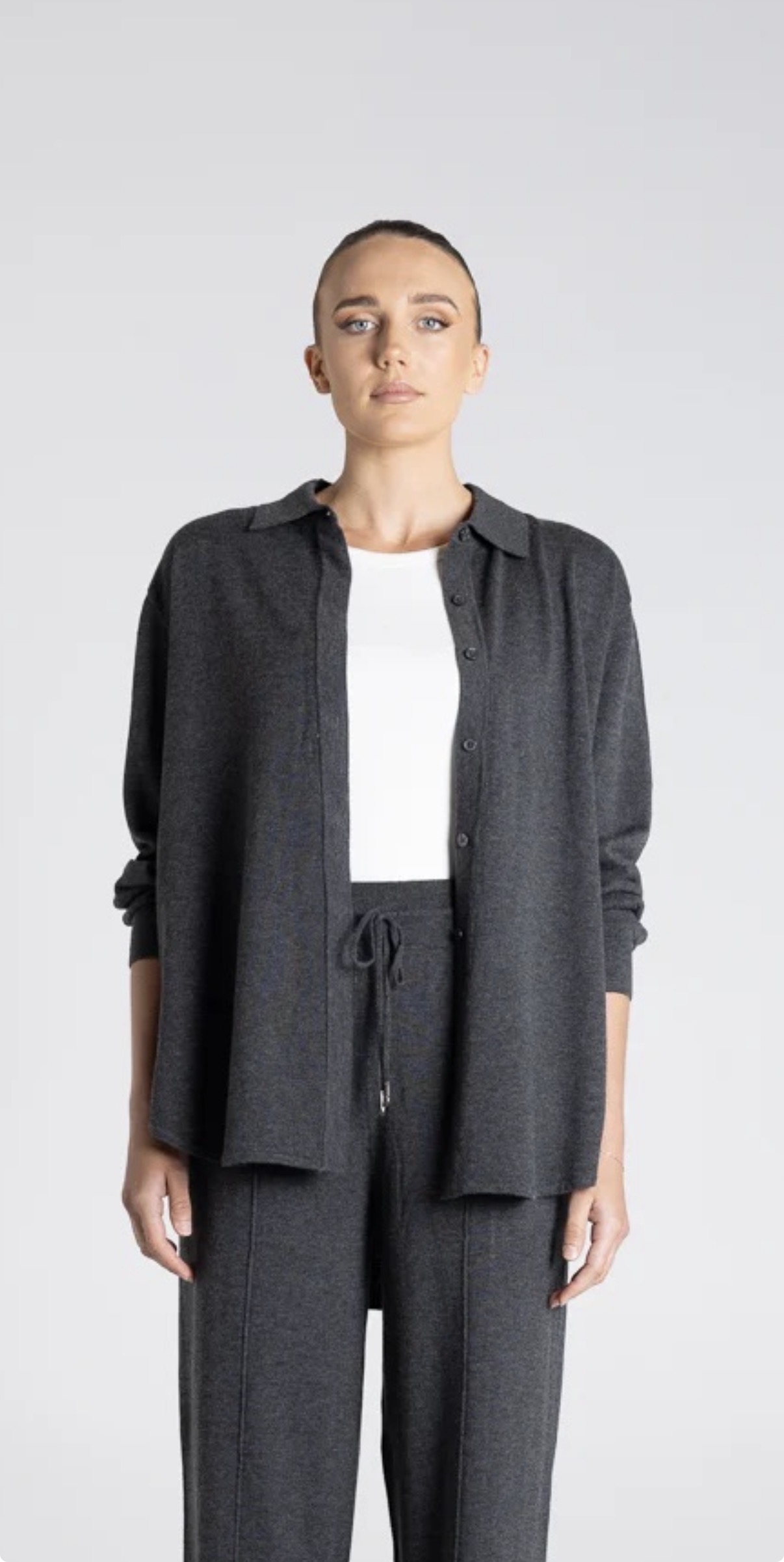 Two T's V Neck Merino Knit Shirt